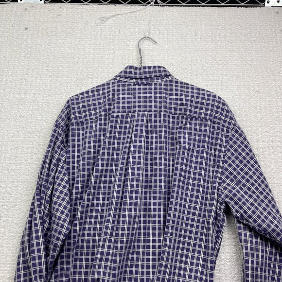 Tommy Hilfiger Dress Button Up Dress Shirt Mens L Purple Plaid Long Sleeve - Picture 10 of 11